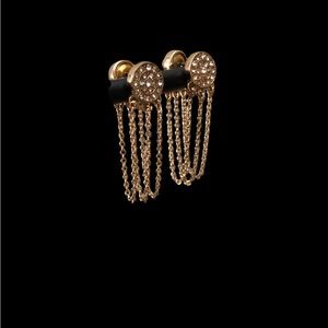 Luv Aj Gold Chain Stud Earrings